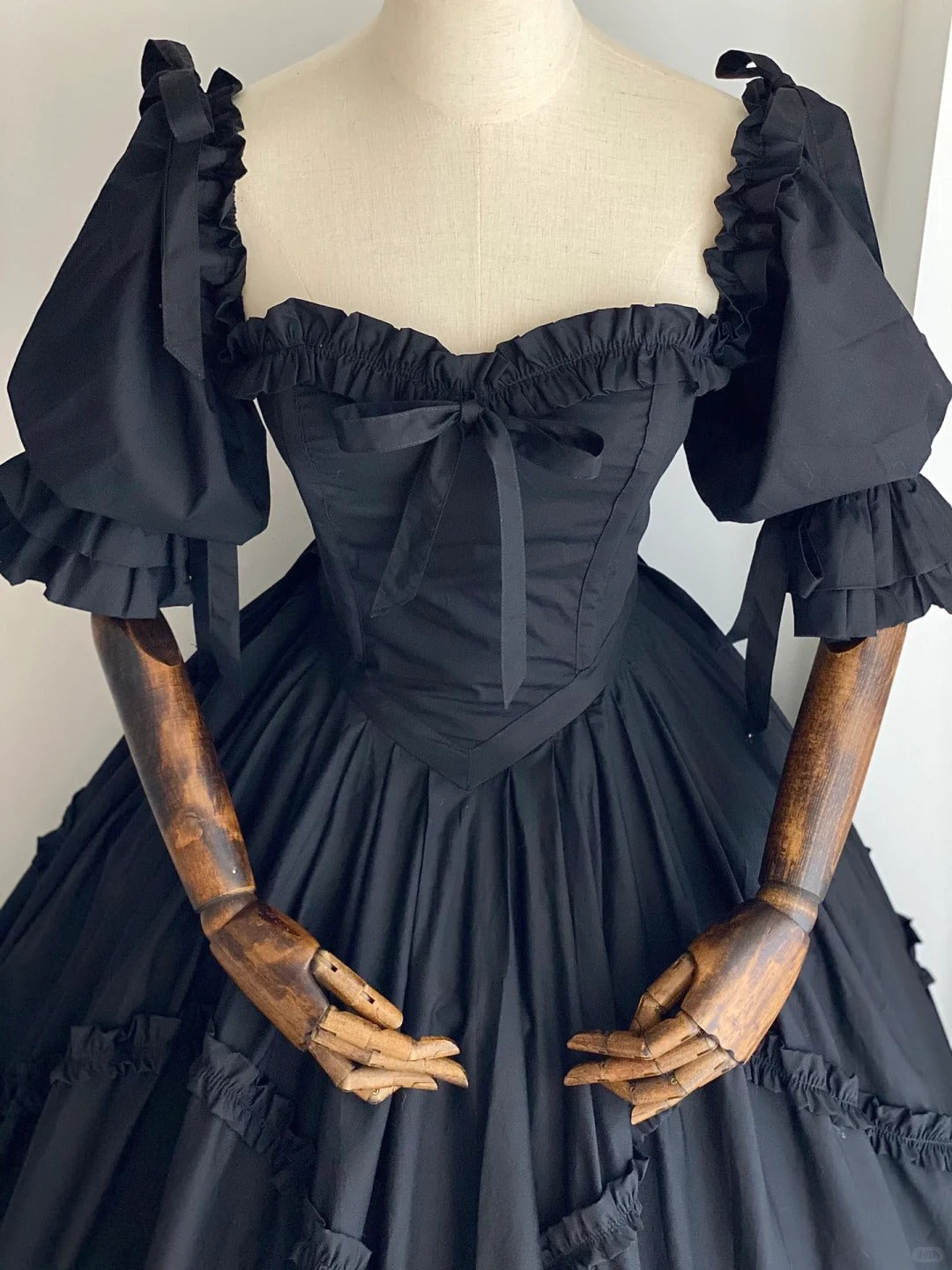 Stunning Prom Dress Black Square Neck Pleated Evening Dress Ball Gown Birthday Party Dress    D2853
