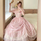 Cute Prom Dress Square Neck Pleated Lace Evening Dress Ball Gown Sweet 16 Dress Birthday Party Dress    D2854