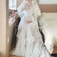 Stunning A Line Long Sleeve Lace Tulle Wedding Dress  D2856