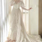 Stunning A Line Long Sleeve Lace Tulle Wedding Dress  D2856