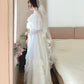 Stunning A Line Long Sleeve Lace Tulle Wedding Dress  D2856