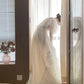 Stunning A Line Long Sleeve Lace Tulle Wedding Dress  D2856