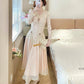 Elegant Prom Dress V-neck Pleated Lace Date Dress Party Dress  D2859