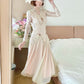 Elegant Prom Dress V-neck Pleated Lace Date Dress Party Dress  D2859