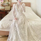 Elegant A Line High Collar Lace Wedding Dress  D2861