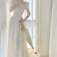 Elegant A Line High Collar Lace Wedding Dress  D2861