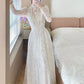 Elegant A Line High Collar Lace Wedding Dress  D2861