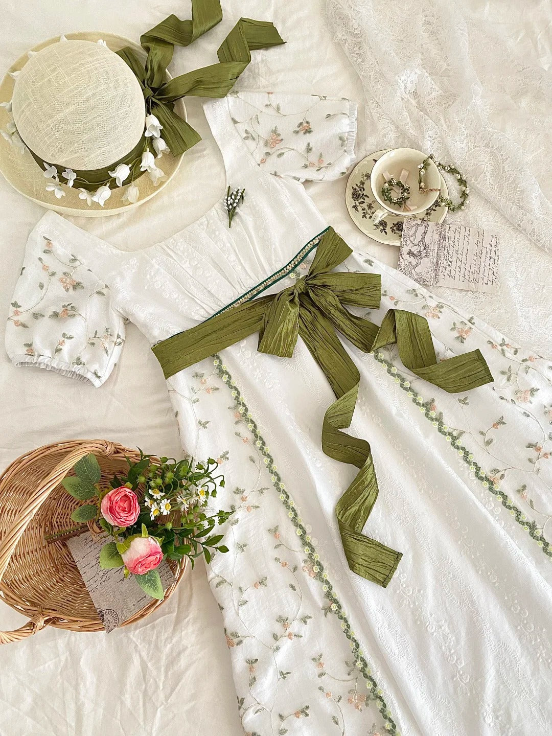 Sweet Summer Dress A Line Square Neck Pleated Women Dress Date Dress   D2862