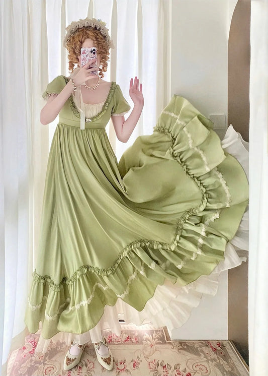 Cute Prom Dress A Line Crew Neck Pleated Ruffle Evening Dress Birthday Party Dress   D2863