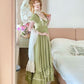 Cute Prom Dress A Line Crew Neck Pleated Ruffle Evening Dress Birthday Party Dress   D2863