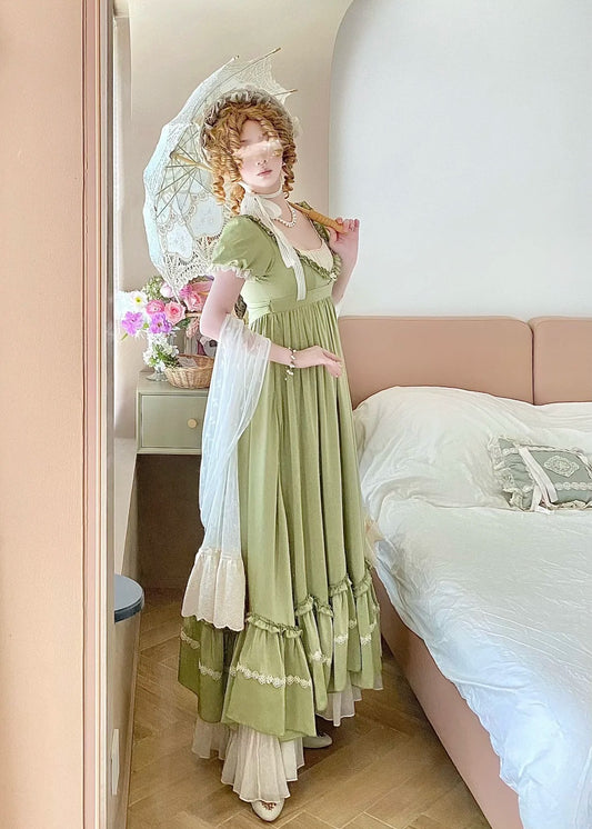 Cute Prom Dress A Line Crew Neck Pleated Ruffle Evening Dress Birthday Party Dress   D2863