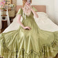Cute Prom Dress A Line Crew Neck Pleated Ruffle Evening Dress Birthday Party Dress   D2863