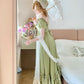 Cute Prom Dress A Line Crew Neck Pleated Ruffle Evening Dress Birthday Party Dress   D2863