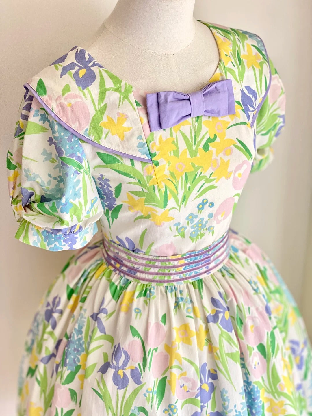 Cute Summer Dress Crew Neck Print Women Dress Birthday Party Dress    D2864
