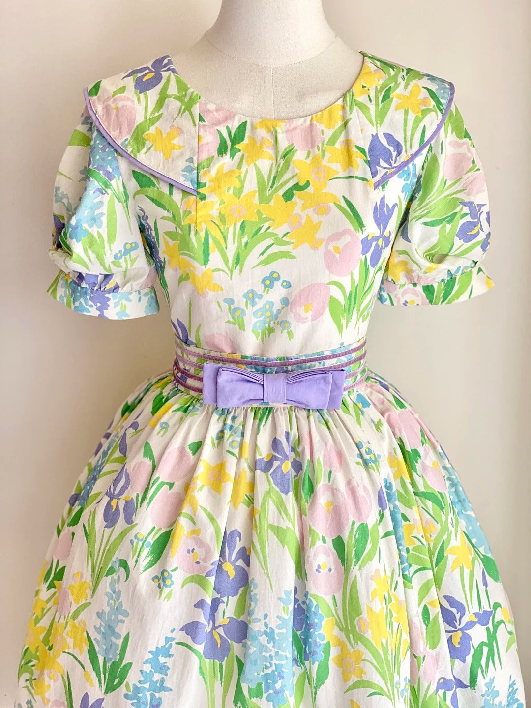Cute Summer Dress Crew Neck Print Women Dress Birthday Party Dress    D2864