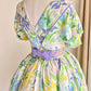 Cute Summer Dress Crew Neck Print Women Dress Birthday Party Dress    D2864