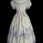 Cute Summer Dress Crew Neck Pleated Print Daily Dress Women Teenage Girl Dress    D2866