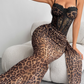 Sexy Summer Dress Spaghetti Straps Leopard Print Summer Dress Vacation Dress Party Dress    D2871