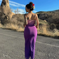 Pretty Summer Dress Strapless Fitted Gradient Women Dress Vacation Dress Party Dress    D2873