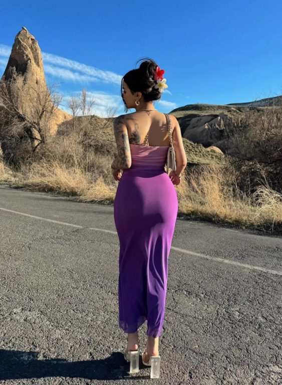 Pretty Summer Dress Strapless Fitted Gradient Women Dress Vacation Dress Party Dress    D2873
