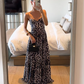 Stunning Summer Dress Spaghetti Straps Leopard Print Women Dress Vacation Outfits Party Dress   D2878