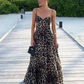 Stunning Summer Dress Spaghetti Straps Leopard Print Women Dress Vacation Outfits Party Dress   D2878