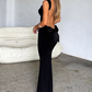 Minimalist Summer Dress Spaghetti Straps Backless Women Dress Vacation Outfits Party Dress   D2882
