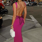 Minimalist Summer Dress Spaghetti Straps Backless Women Dress Vacation Outfits Party Dress   D2882