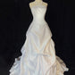 Elegant A Line Strapless Pleated Wedding Dress    D2889