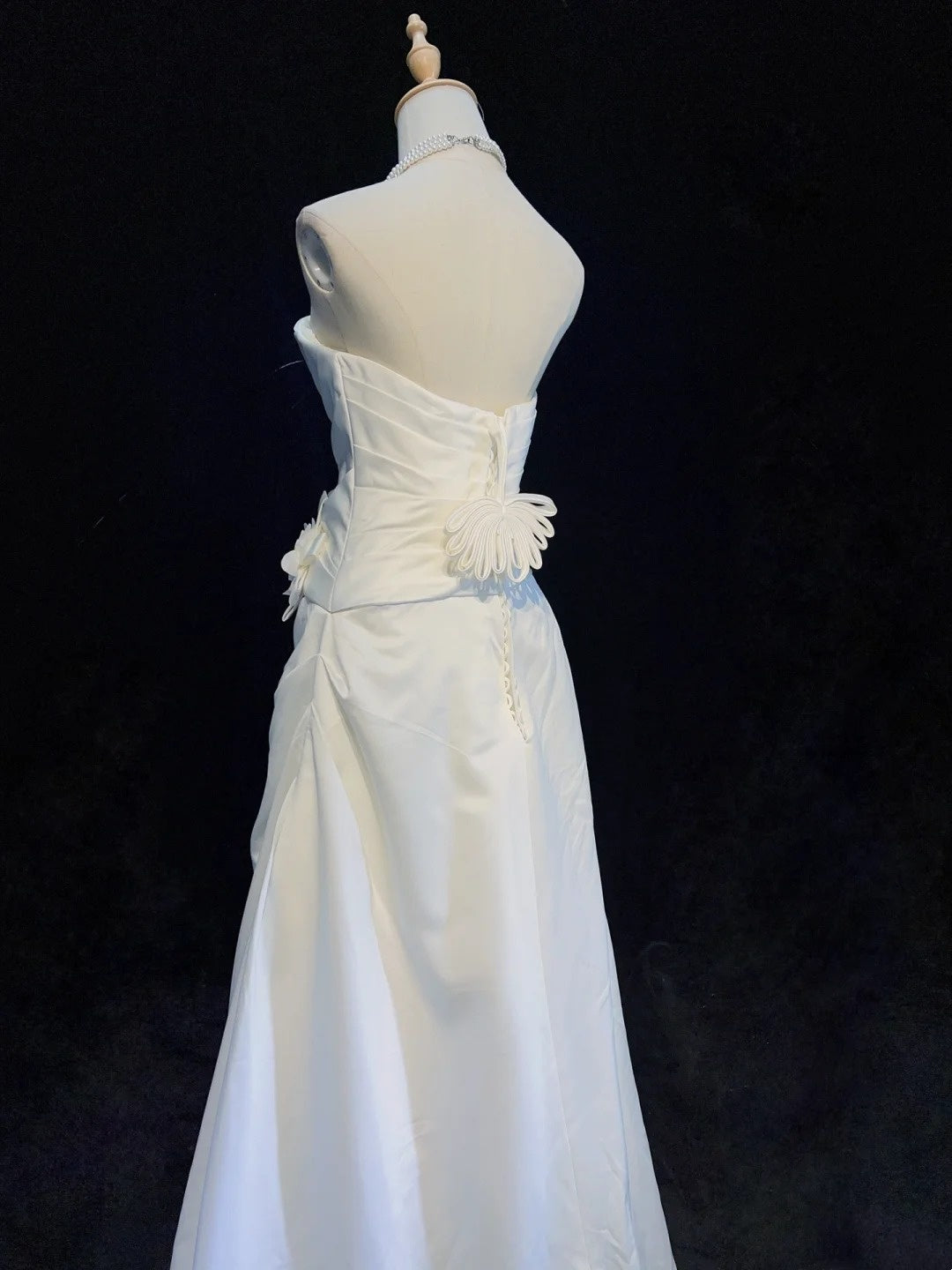 Charming A Line Strapless Pleated Wedding Dress    D2890