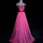 Pretty Prom Dress A Line Spaghetti Straps Pleated Evening Dress Gala Dress    D2891