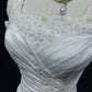 Beauty A-Linie Plissee-Brautkleid mit quadratischem Ausschnitt D2893