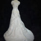 Beauty A-Linie Plissee-Brautkleid mit quadratischem Ausschnitt D2893