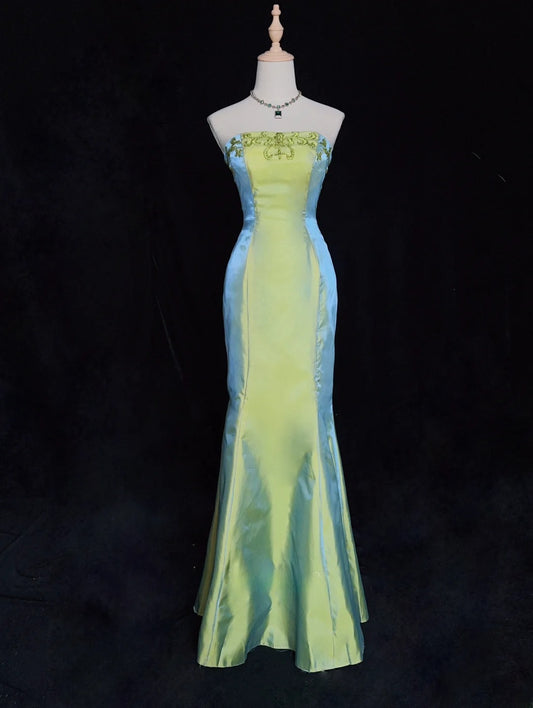 Stunning Prom Dress Strapless Beaded Mermaid Evening Dress Gala Dress    D2894