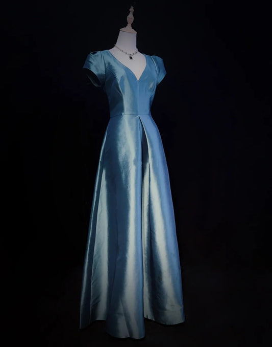 Elegant Prom Dress A Line Square Neck Evening Dress Gala Dress    D2895
