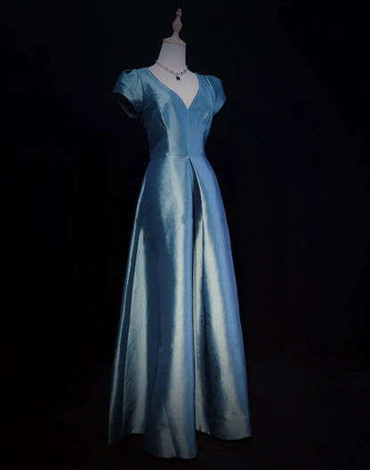 Elegant Prom Dress A Line Square Neck Evening Dress Gala Dress    D2895