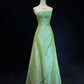 Pretty Prom Dress A Line Strapless Pleated Beaded Evening Dress Gala Dress   D2898