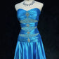 Stunning Prom Dress Blue A Line Sweetheart Pleated Gala Dress Evening Dress    D2900
