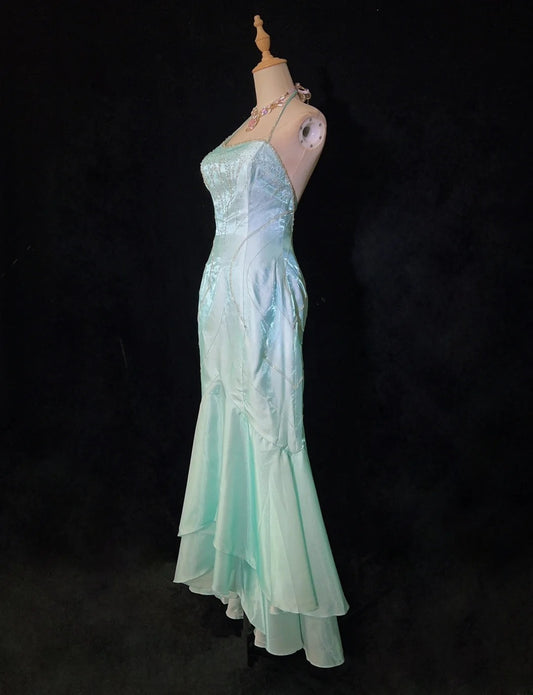 Charming Prom Dress Halter Beading Mermaid Gala Dress Evening Dress    D2901
