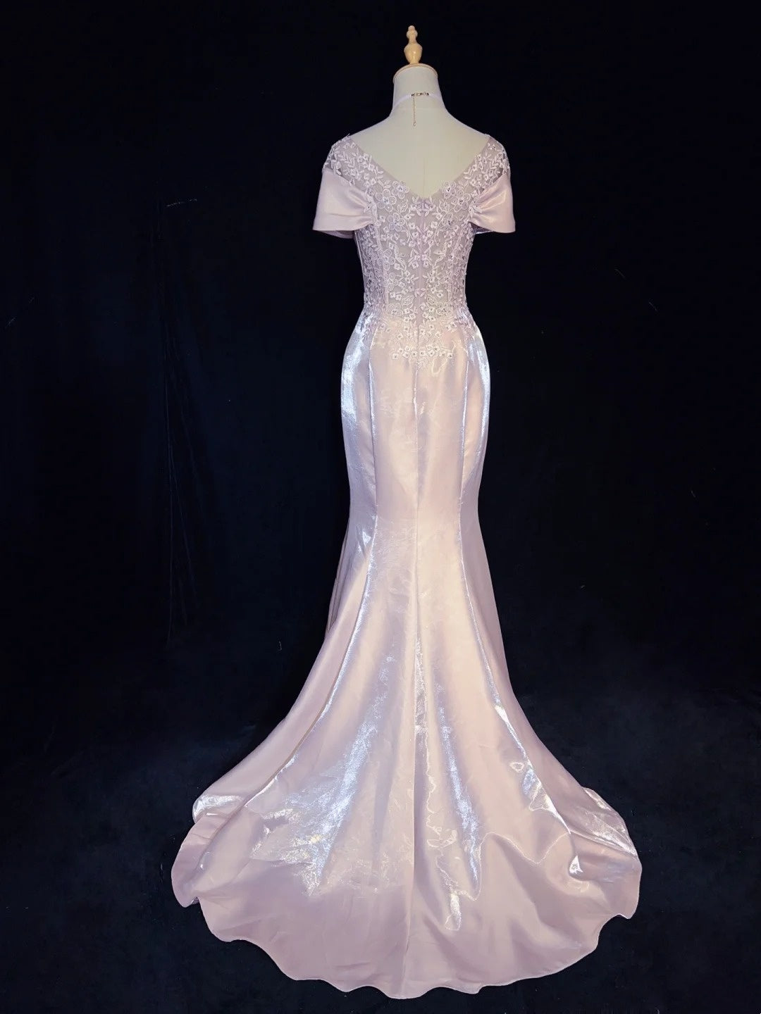 Sweet Prom Dress V-neck Pleated Mermaid Gala Dress Evening Dress Birthday Dress    D2902