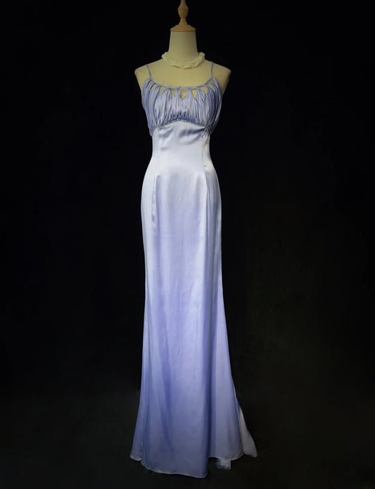 Elegant Prom Dress Spaghetti Straps Pleated Gala Dress Evening Dress Birthday Dress   D2904