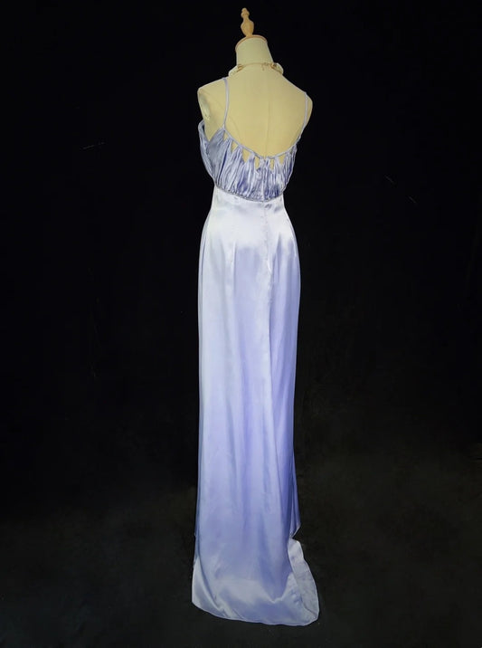 Elegant Prom Dress Spaghetti Straps Pleated Gala Dress Evening Dress Birthday Dress   D2904
