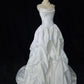 Elegant Spaghetti Straps Pleated Beading Wedding Dress Ball Gown  D2905