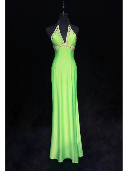 Stunning Prom Dress Halter Beading Evening Dress Gala Dress Party Dress   D2907