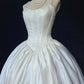 Elegant Spaghetti Straps Pearl Wedding Dress Ball Gown  D2908
