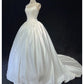 Elegant Spaghetti Straps Pearl Wedding Dress Ball Gown  D2908