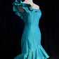 Beauty Prom Dress One Shoulder Pleated Tiered Mermaid Evening Dress Gala Dress Party Dress   D2909