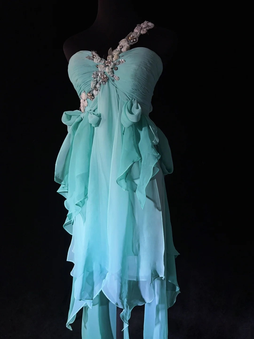 Sweet Short Prom Dress One Shoulder Pleated Homecoming Dress Cocktail Dress     D2911