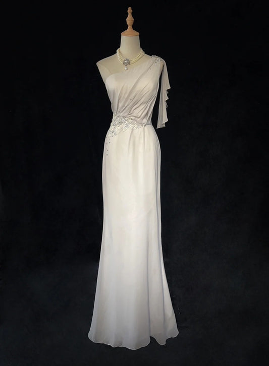 Elegant Prom Dress One Shoulder Pleated Gala Dress Evening Dress   D2912