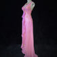 Sweet Prom Dress V-neck Pleated Ruffle Evening Dress Gala Dress    D2913